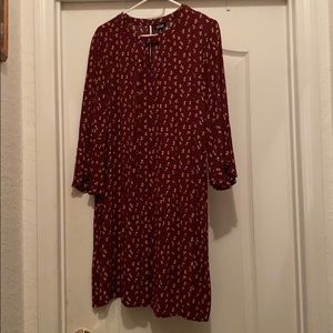 A.N.A Maroon Flower Dress